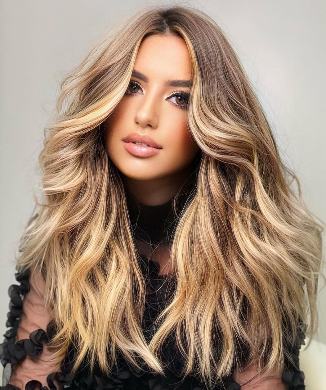 Milk Chocolate Hair with Blonde Balayage