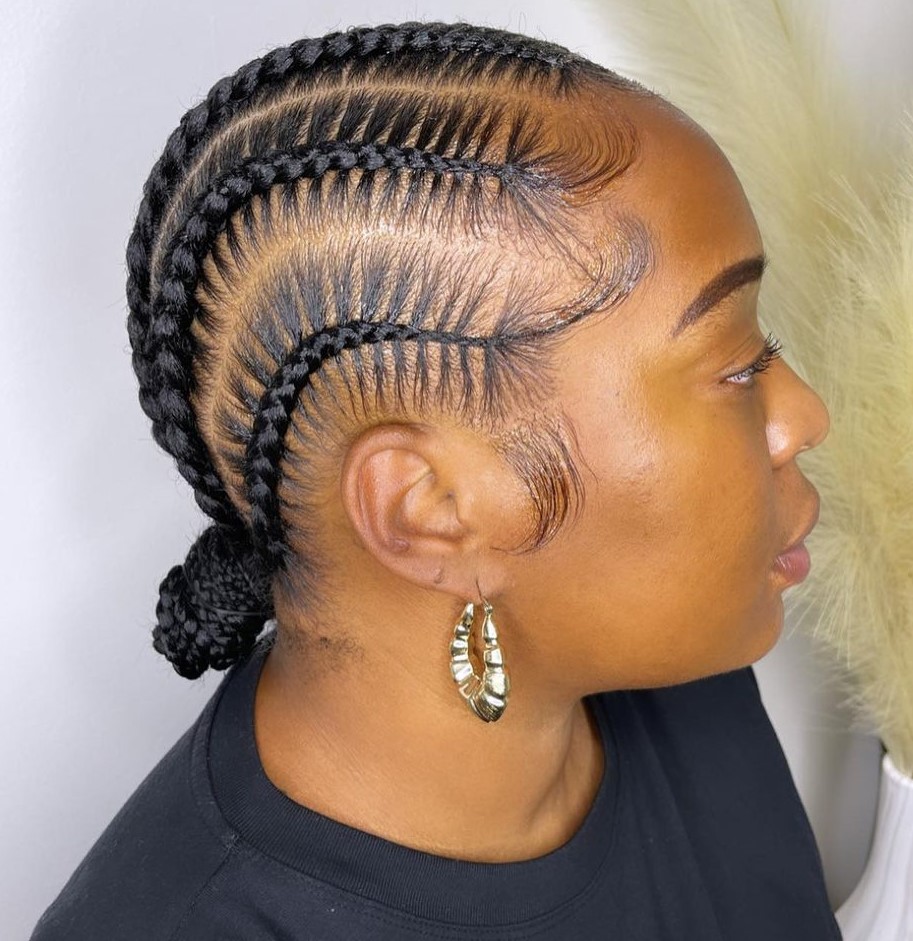 Cute Feed-In for Short Natural Hair