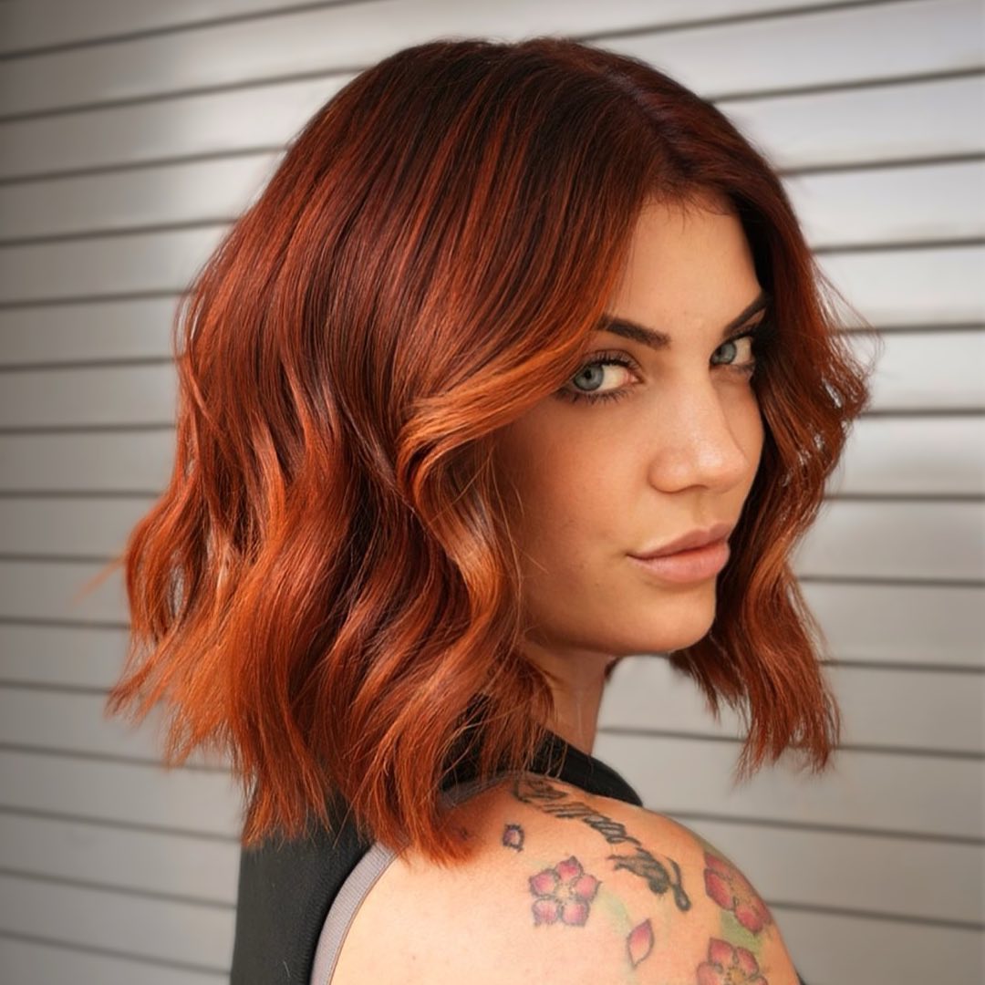 4. Radiant Waves with a Fiery Charm