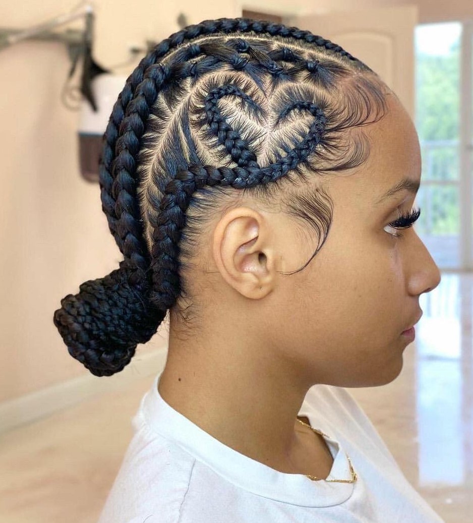 Sassy Bun with Feed-In Braids