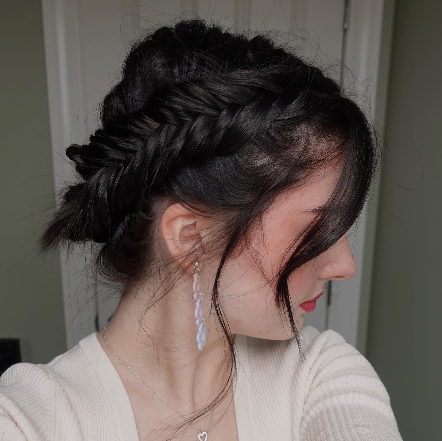 19. Effortless Crown Braid Updo for a Chic Look