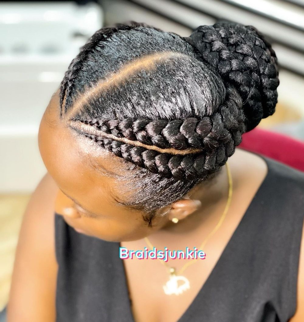 Professional Updo with 4 Feed-Ins