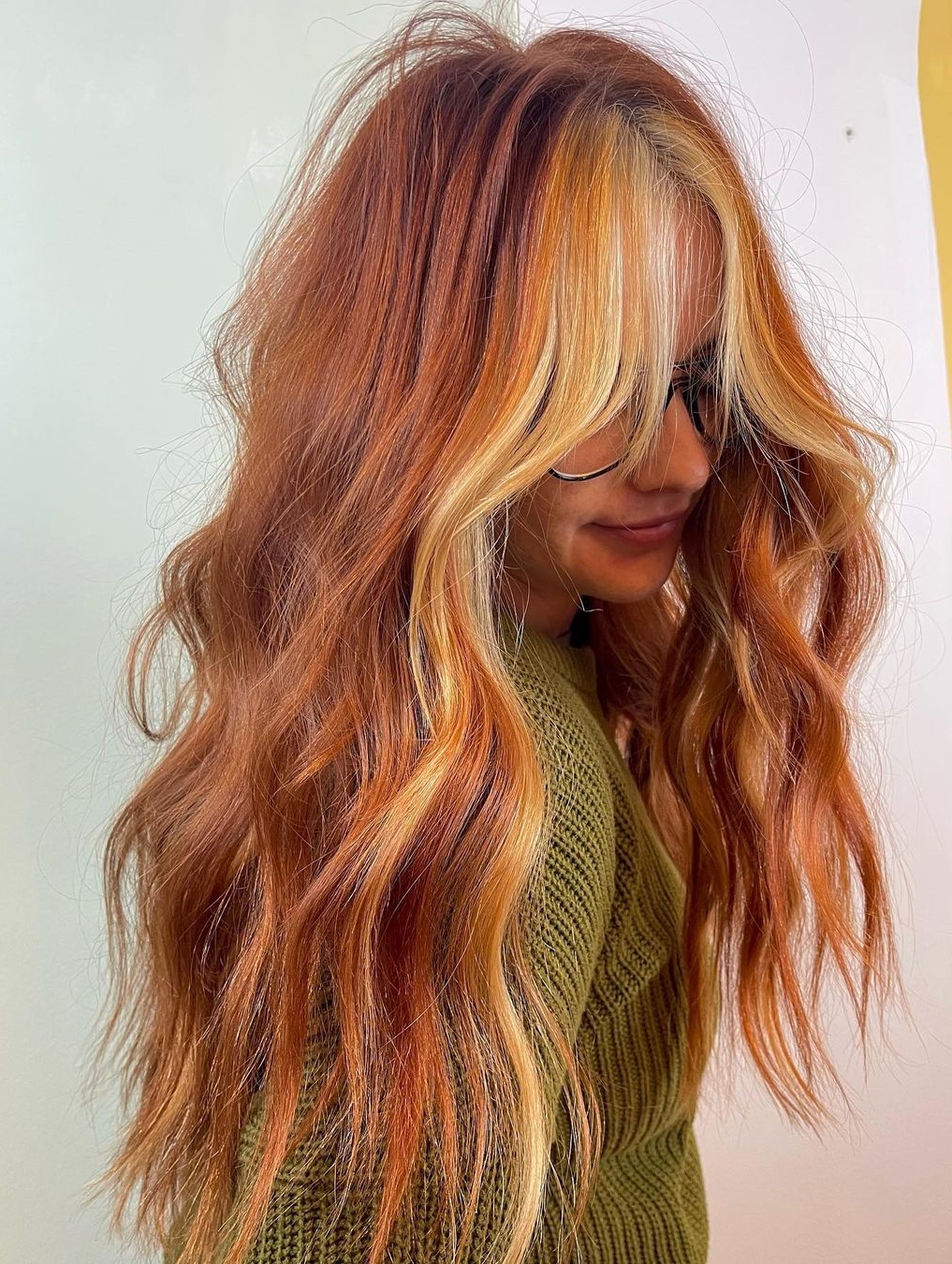 20. A Cascade of Fiery Elegance with Golden Accents