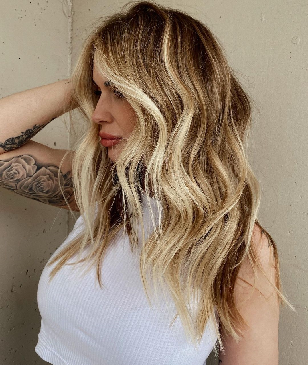 Brownish Blonde Surfer Balayage Hair