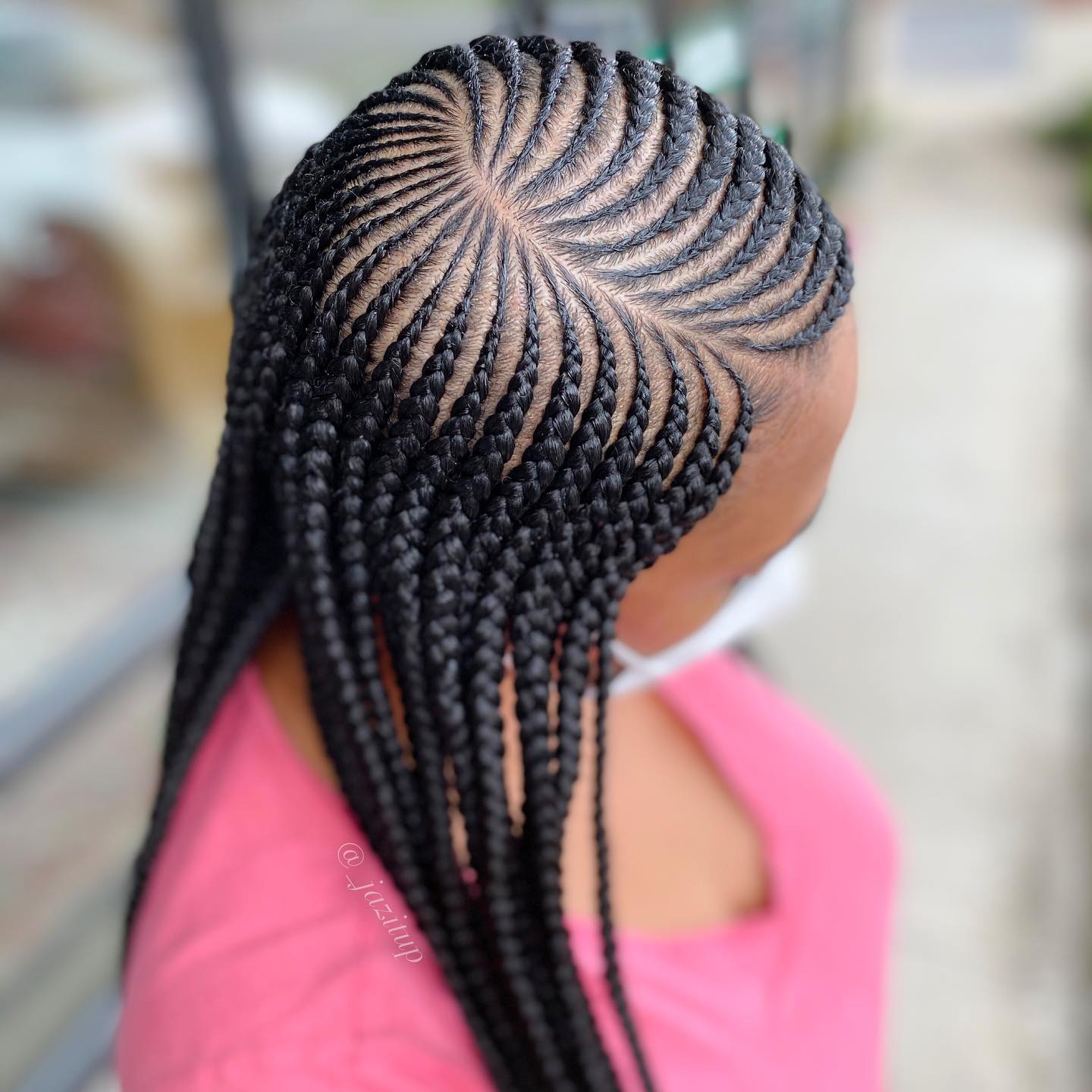 Two-Tier Feed-In Cornrows