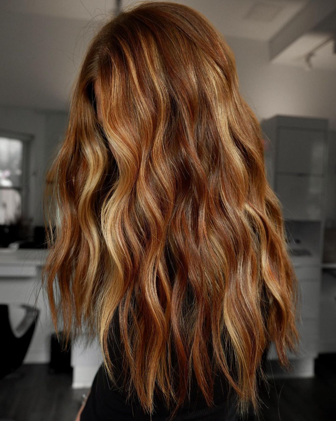 3. Radiant Waves of Golden Auburn Bliss