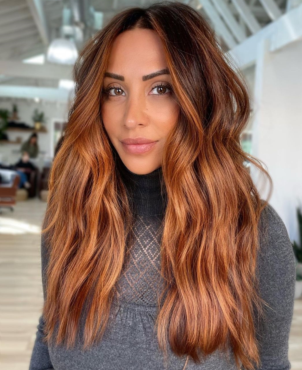 14. Radiant Waves of Warm Copper Elegance
