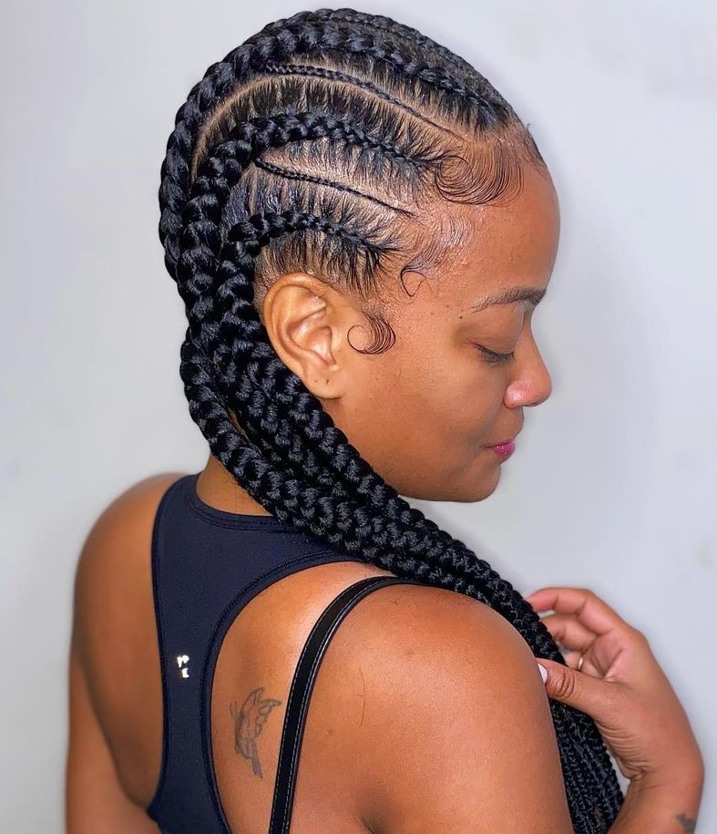 Thin and Thick Feed-In Braids