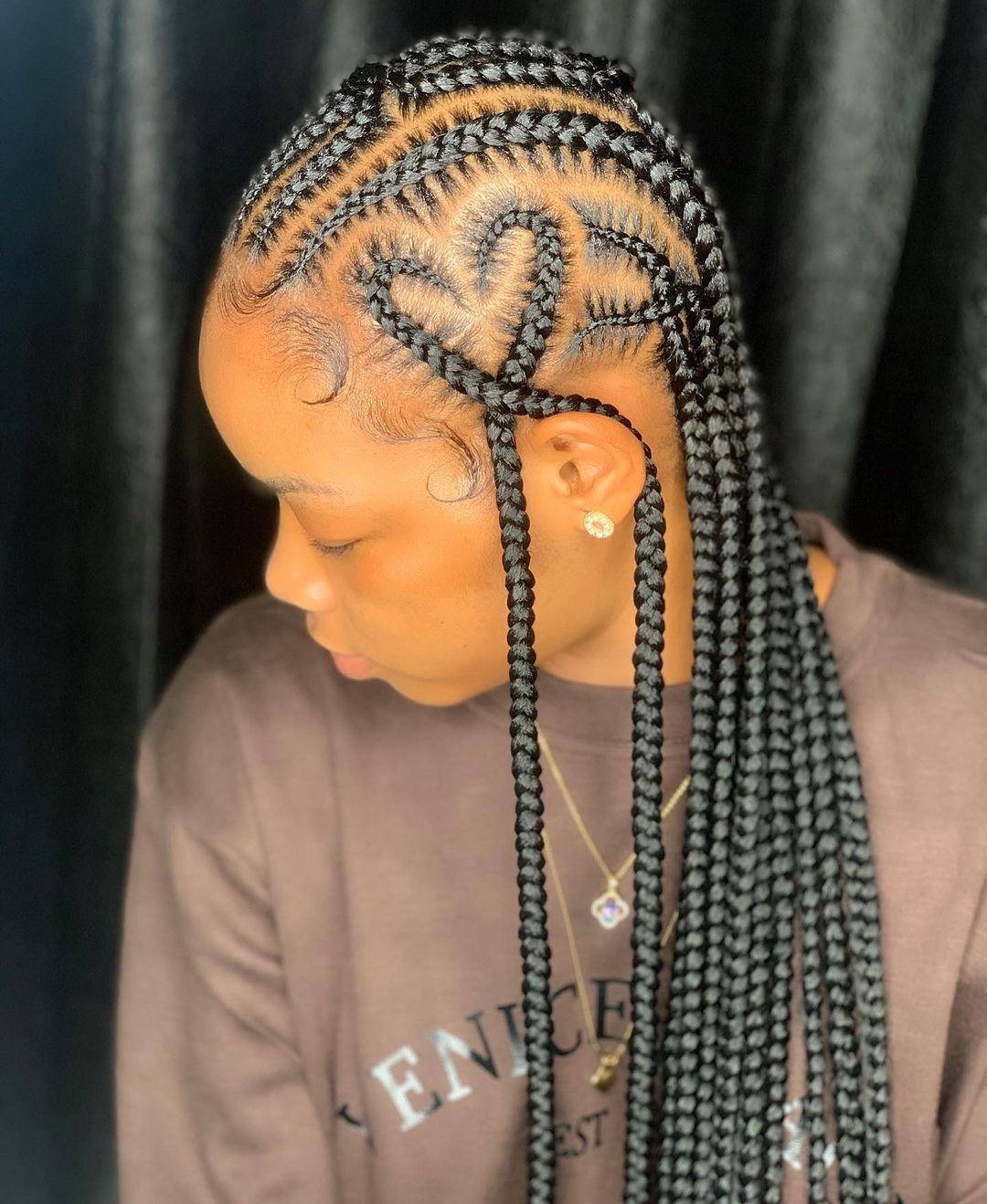 Half Up Bun with Feed-In Twists