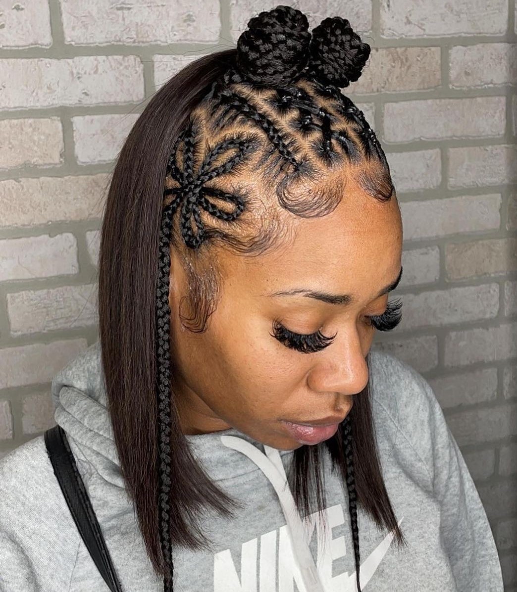 Lob with Feed-In Braids 