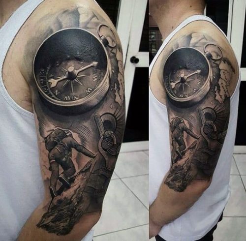 Find Your Direction: 20 Compass Tattoo Ideas for Men