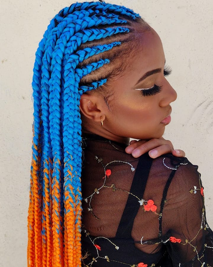 Bright Yarn Fulani Braids