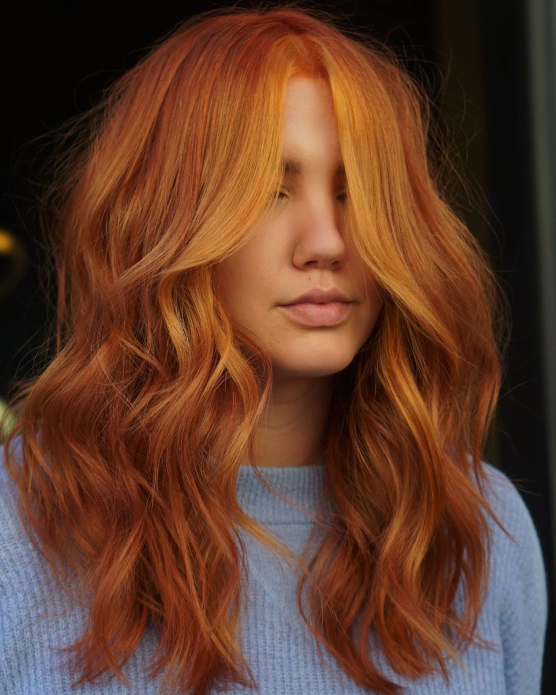 21. Fiery Elegance: Where Vibrance Meets Soft Waves