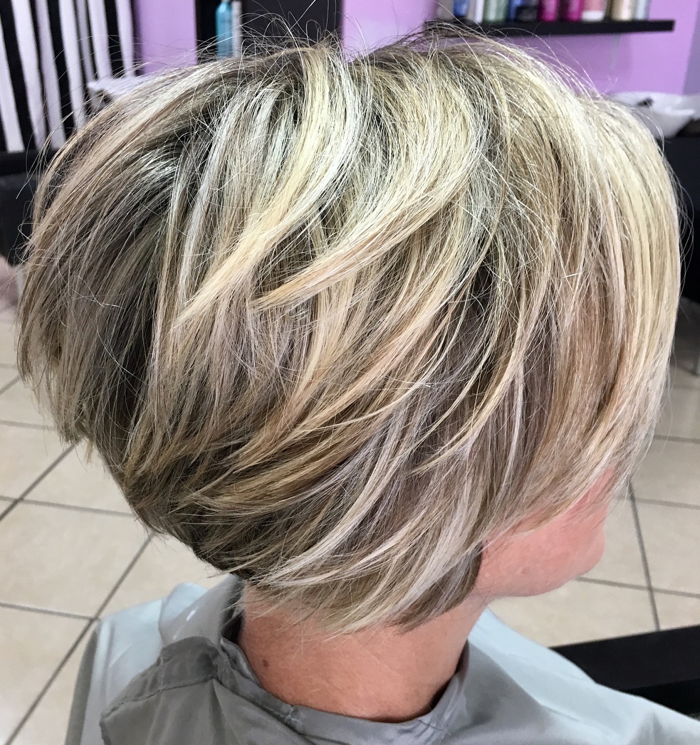 short stacked bob haircut over 50