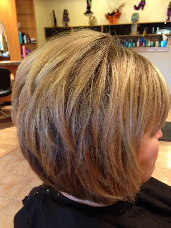 short stacked bob haircut over 50