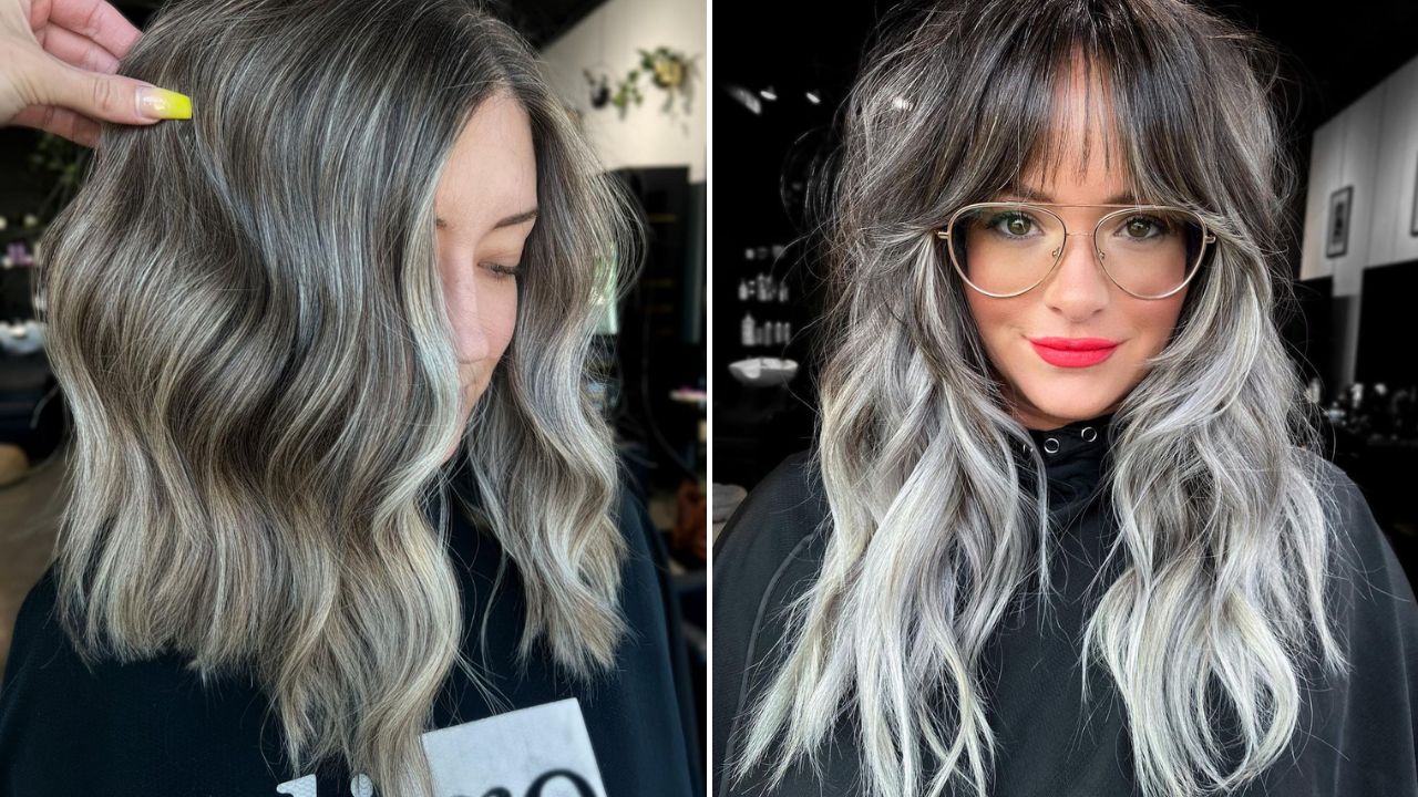 18. Sleek and Playful: Two Chic Approaches to Grey Hair Blending