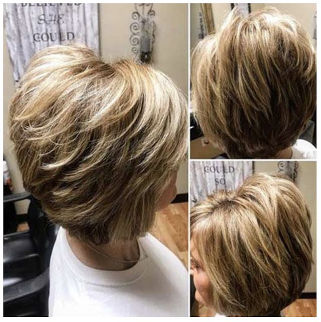 short stacked bob haircut over 50