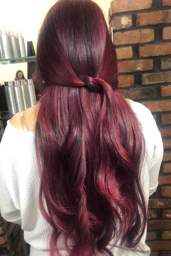 Burgundy Hair with Chocolate Cherry Hues Burgundy Hair with Chocolate Cherry Hues