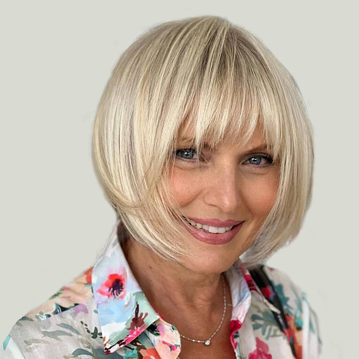 short stacked bob haircut over 50