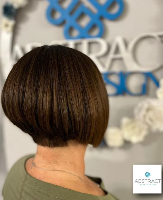 short stacked bob haircut over 50