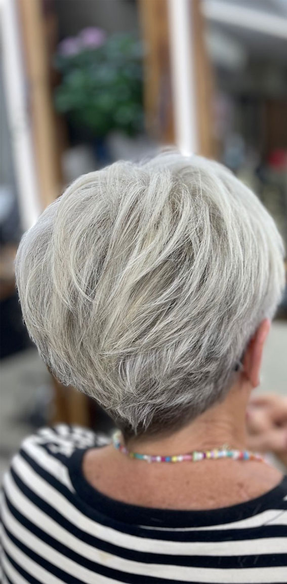 short stacked bob haircut over 50