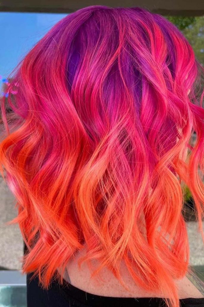 Pink and Orange Hair