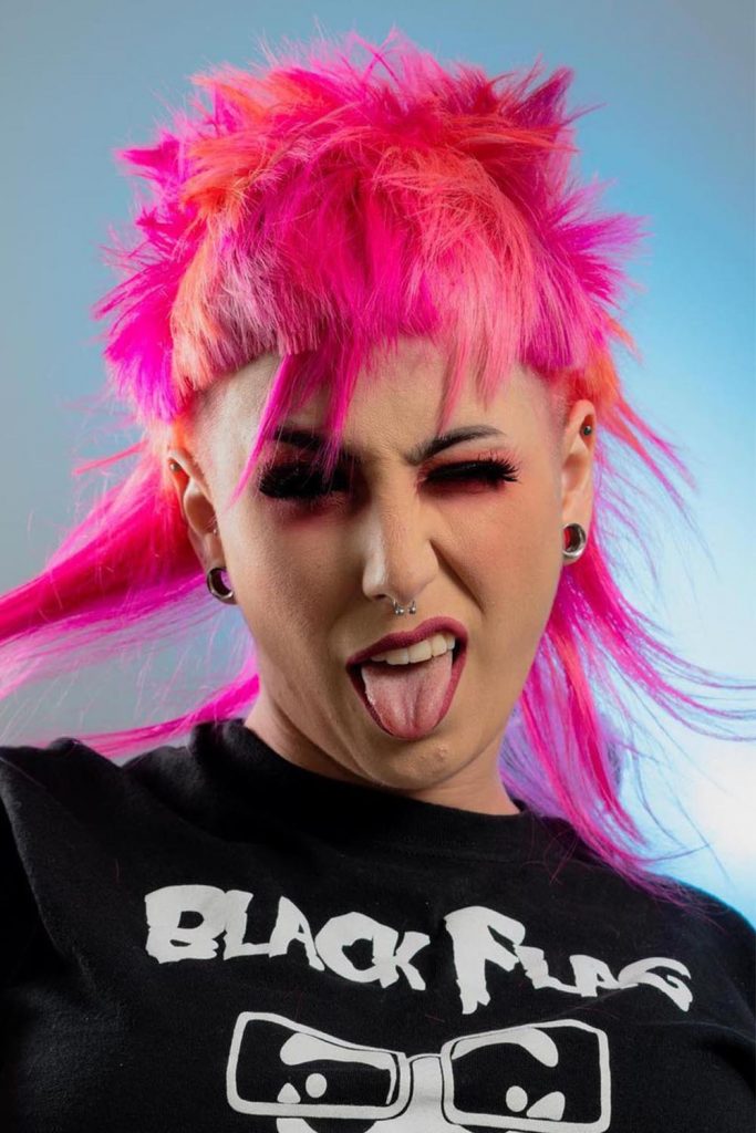 Pink Bowl Cut Hair