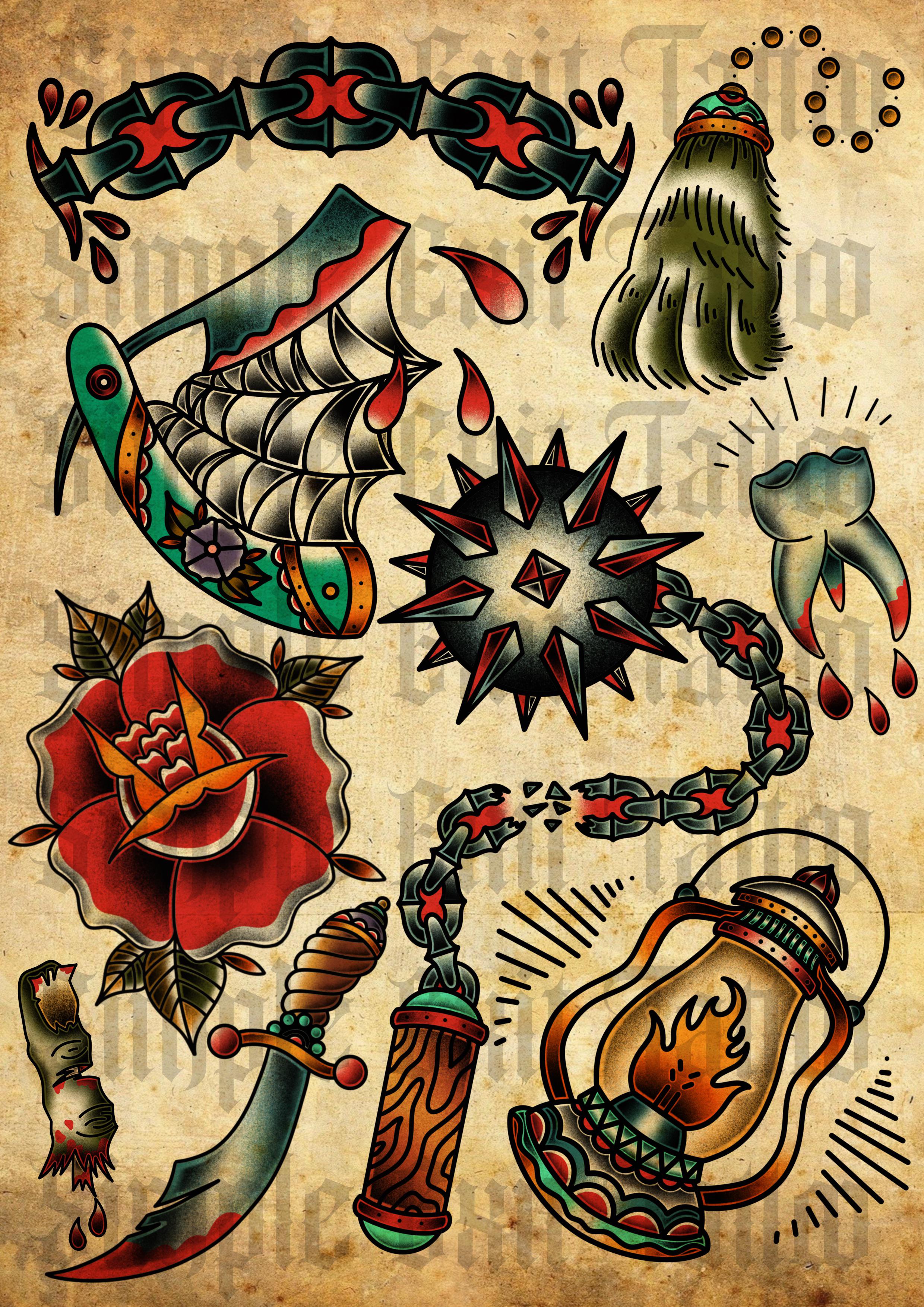 traditional flash tattoo ideas
