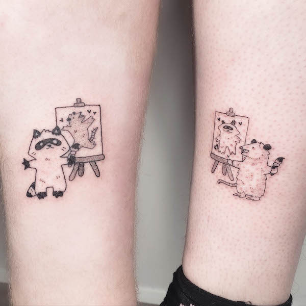 35. Whimsical Creatures Painting Love on Skin