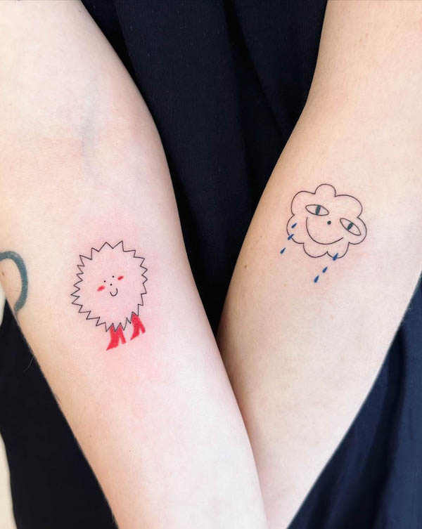41. Whimsical Weather-Themed Tattoos That Radiate Personality