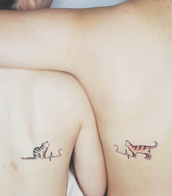 45. "Adorable Cat Companions and Heartbeat Connection"