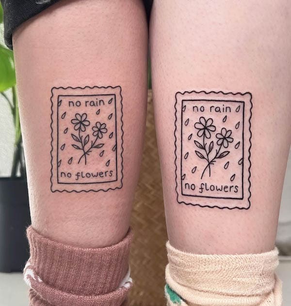 51. "Charming Floral Stamps with a Meaningful Quote"
