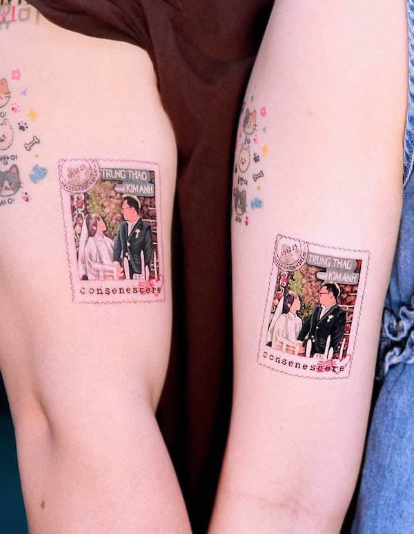 70. A Timeless Love Stamp: Capturing Forever in Ink