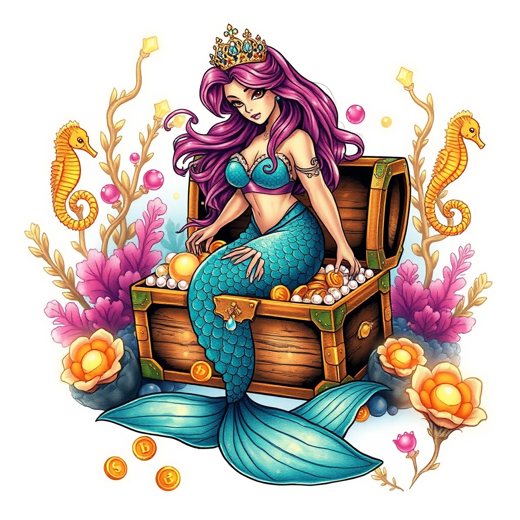 5. "A Mermaidโs Treasure: A Chest of Jewels and Secrets"