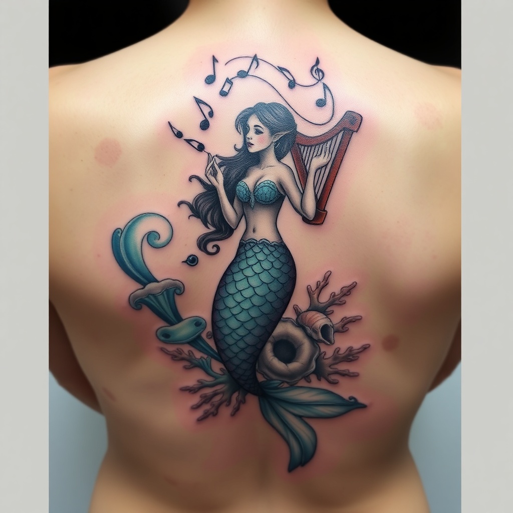 6. "The Sirenโs Song: Musical Notes and Ocean Vibes"