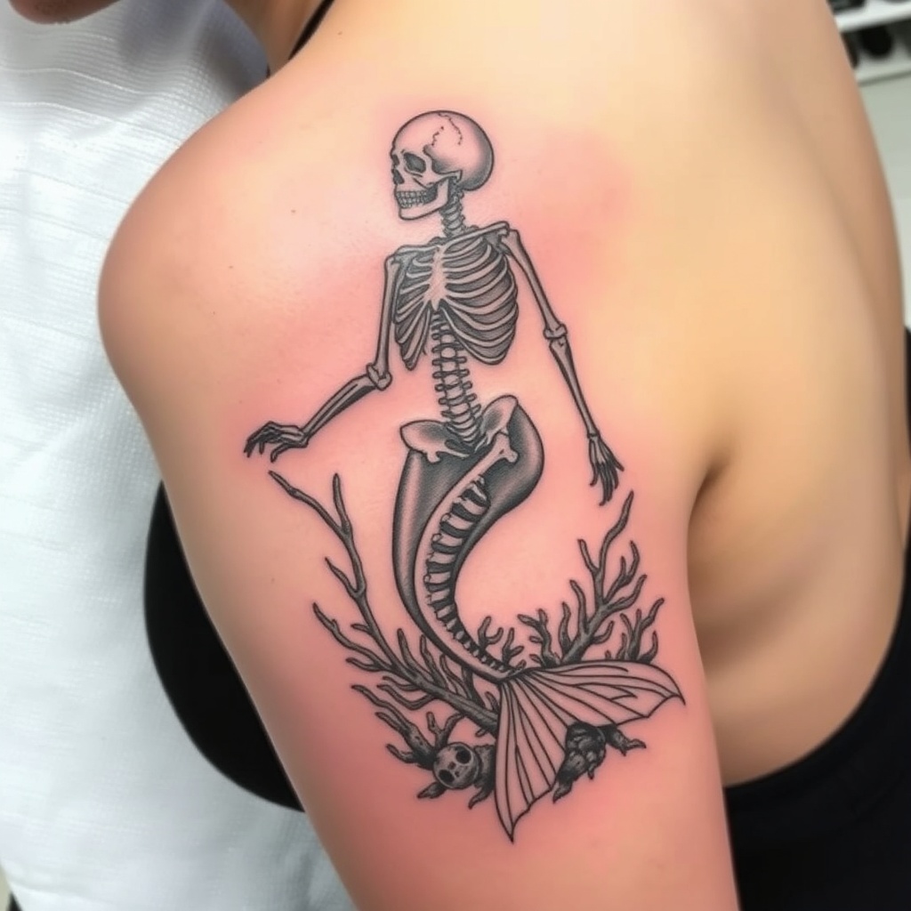 7. "Mermaid Skeleton: A Gothic Twist on Mythology"