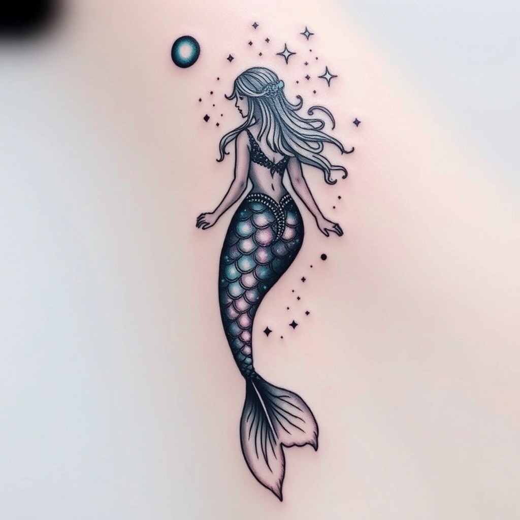 8. "Cosmic Mermaid: Swimming Through Galaxies"