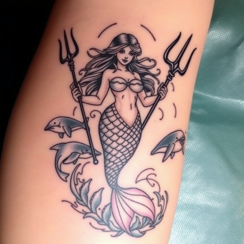 9. "The Guardian Mermaid: Protector of the Deep"