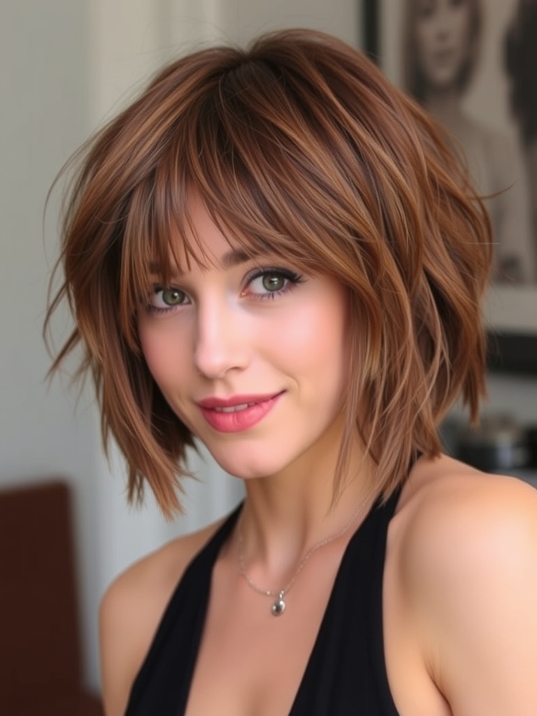 13. Why the Wispy Bangs Choppy Bob Is Your Next Bold Move