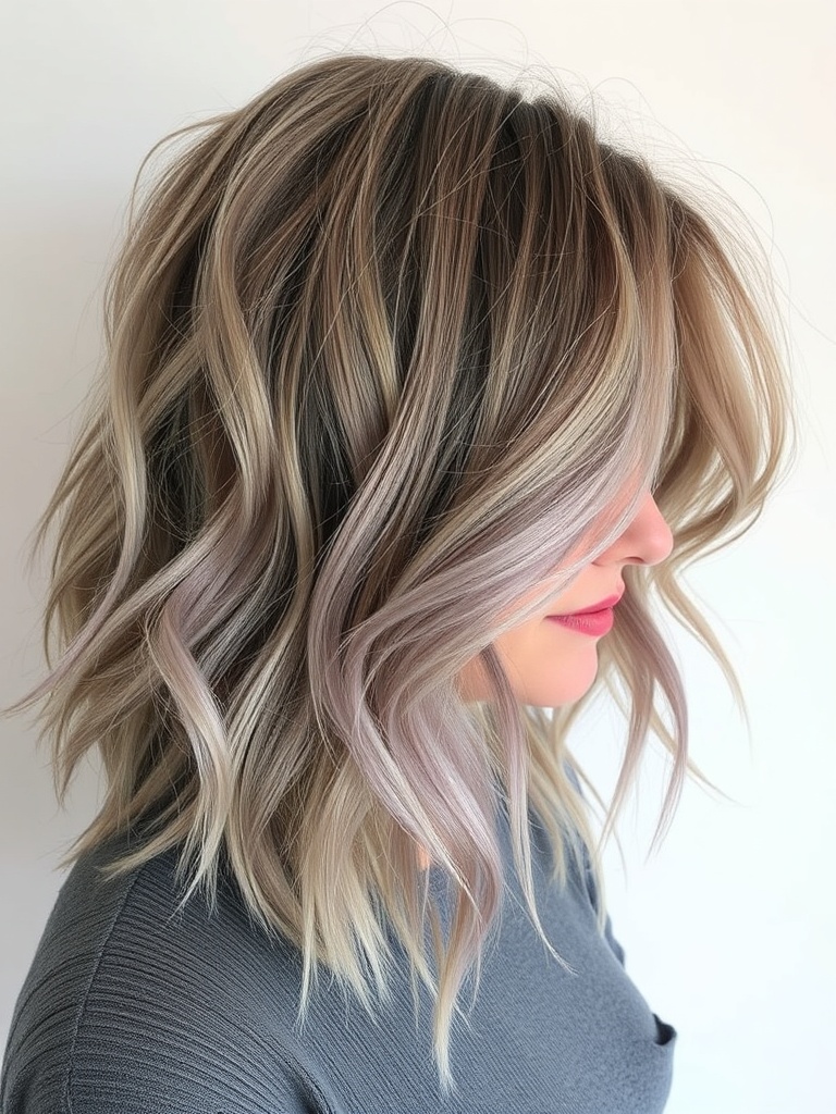 8. How to Blend Soft Lilac with Ash Blonde for a Chic Look