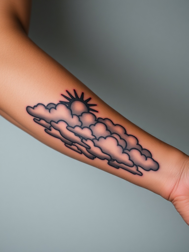 18 Inspiring Men’s Forearm Tattoo Ideas Featuring Stunning Cloud Designs