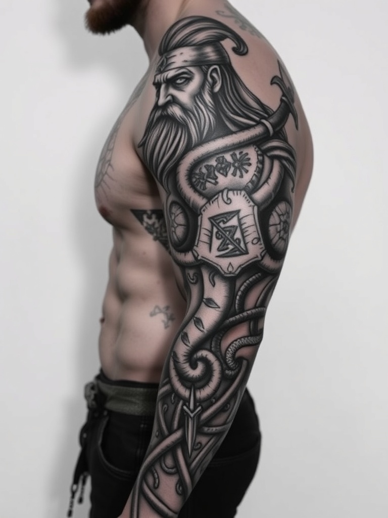 11. A Pro Tip for Bold Viking Sleeve Designs