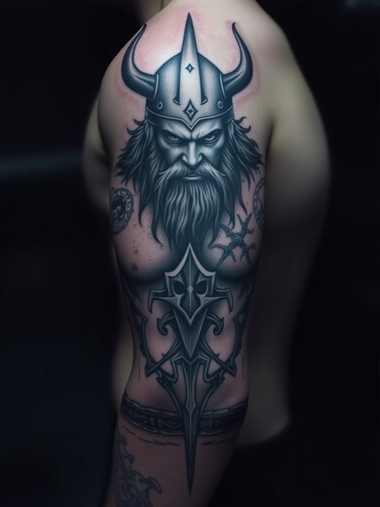 15. Unleash Your Inner Warrior with Striking Viking Art