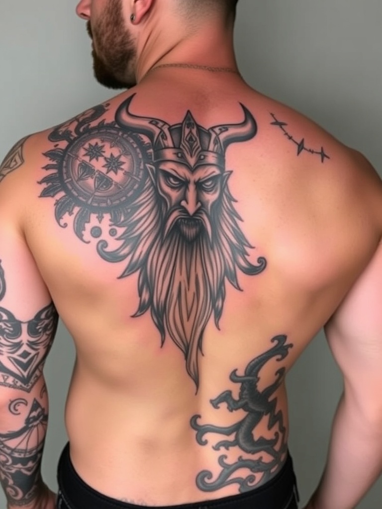2. Embrace Norse Power with a Bold Backpiece