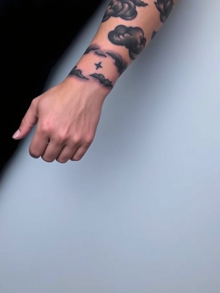 8. How to Create a Bold Forearm Tattoo with Dramatic Cloud Details
